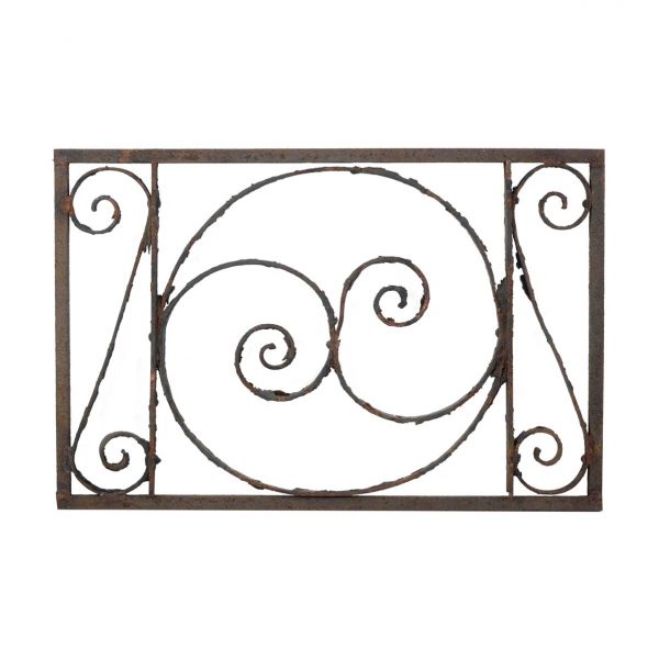 Decorative Metal - Reclaimed Spirals 29.25 in. Wrought Iron Gate Panel