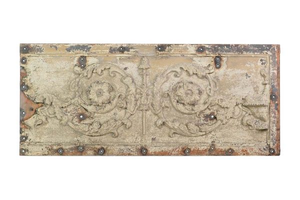 Decorative Metal - Turn of The Century Cast Iron Distressed 6 ft Frieze NYC