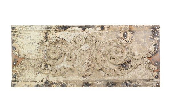 Decorative Metal - Turn of The Century NYC Distressed 6.2 ft Cast Iron Frieze