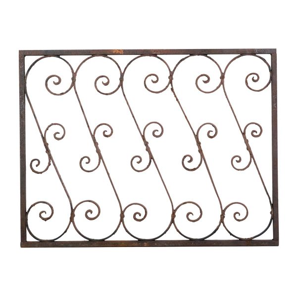 Decorative Metal - Wrought Iron 3 ft Curve Spirals Panel