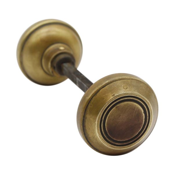 Door Knobs - Pair of Hollow Brass Concentric Entry Door Knobs
