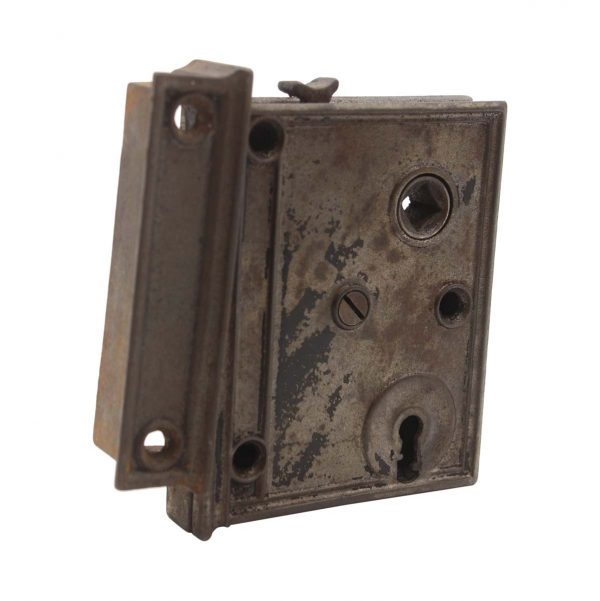 Door Locks - Antique Cast Iron Surface Mount Rim Lock