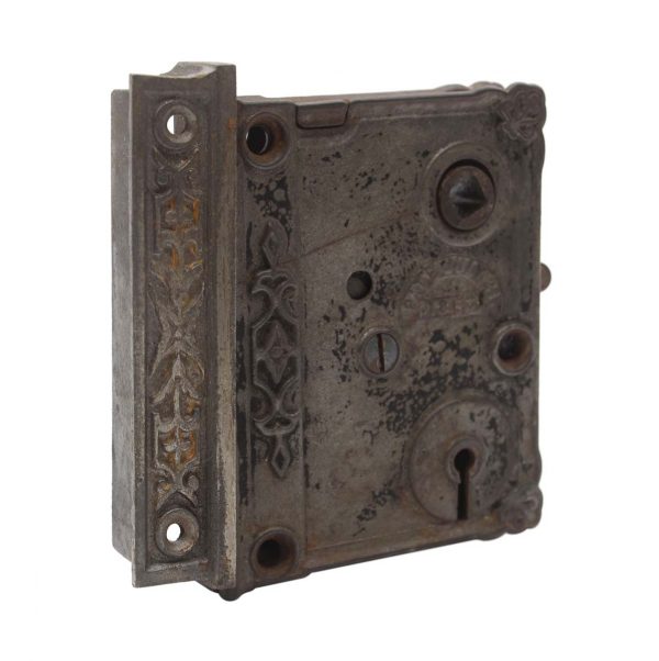 Door Locks - Antique Ornate Surface Mount Rim Lock