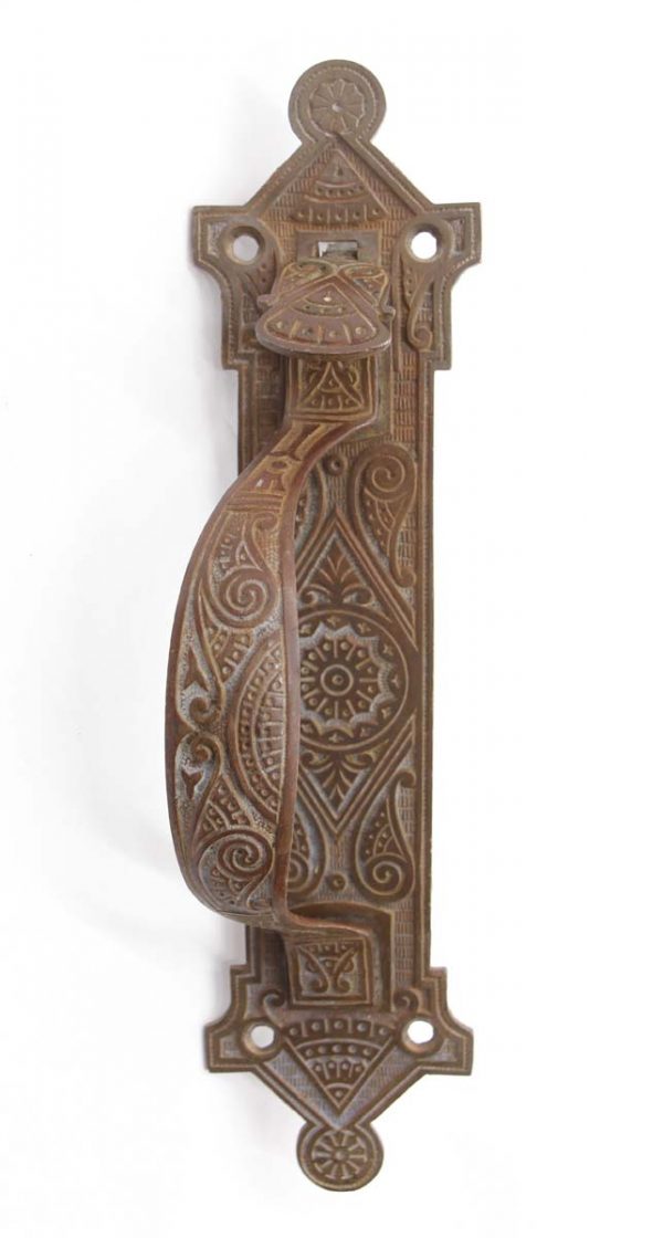 Door Pulls - Antique Bronze Aesthetic 9.5 in. Left Hand Door Pull