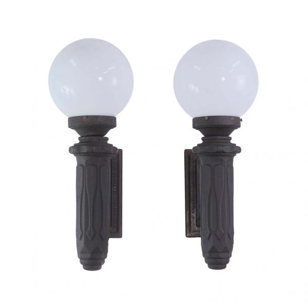 Exterior Lighting - Turn of the Century Exterior Cast Iron Bullet Wall Sconces