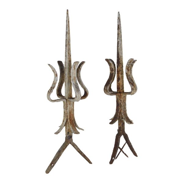 Exterior Materials - Pair of European Wrought Iron 21.75 in. Finials