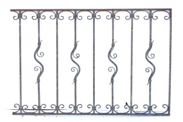 Gates - Antique Curled Wrought Iron Gate 47.25 x 31.75
