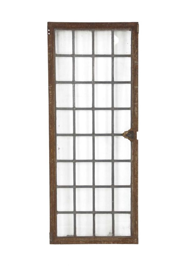 Reclaimed Windows - Reclaimed 32 Lite Leaded Cast Iron Encasement Window Door