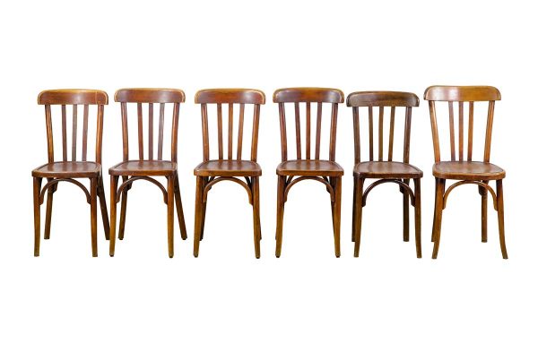 Seating - Set of European 6 Bent Wood Bistro Chairs