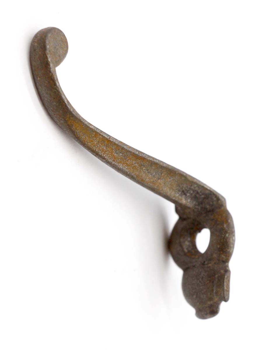 Antique Small Cast Iron 1 Arm Antique Wall Hook