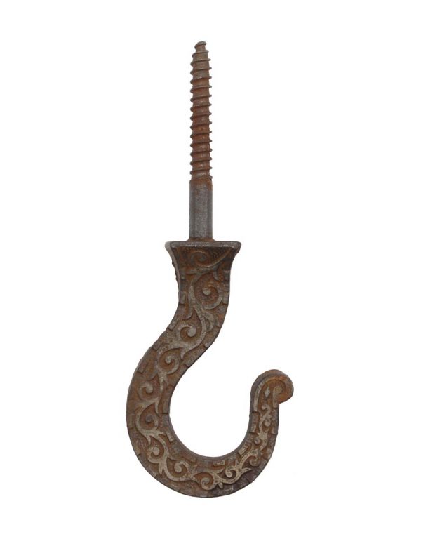 Single Hooks - Antique Victorian Cast Iron Ceiling Hook