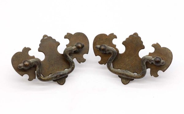 Cabinet & Furniture Pulls - Pair of Steel 3 in. Chippendale Bail Drawer Dresser Pulls