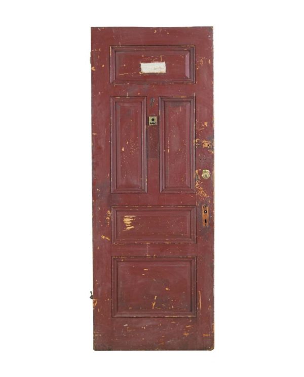 Commercial Doors - Antique 5 Pane Apartment Pine Door 83.5 x 31.5