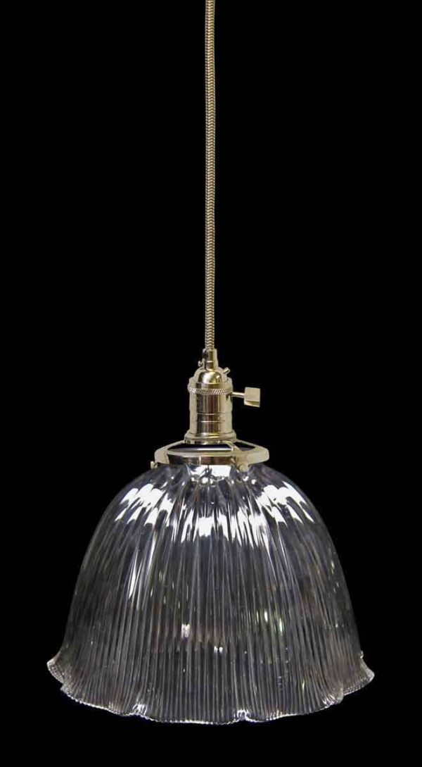 Down Lights - Antique Glass 9.75 in. Holophane Kitchen Pendant Light