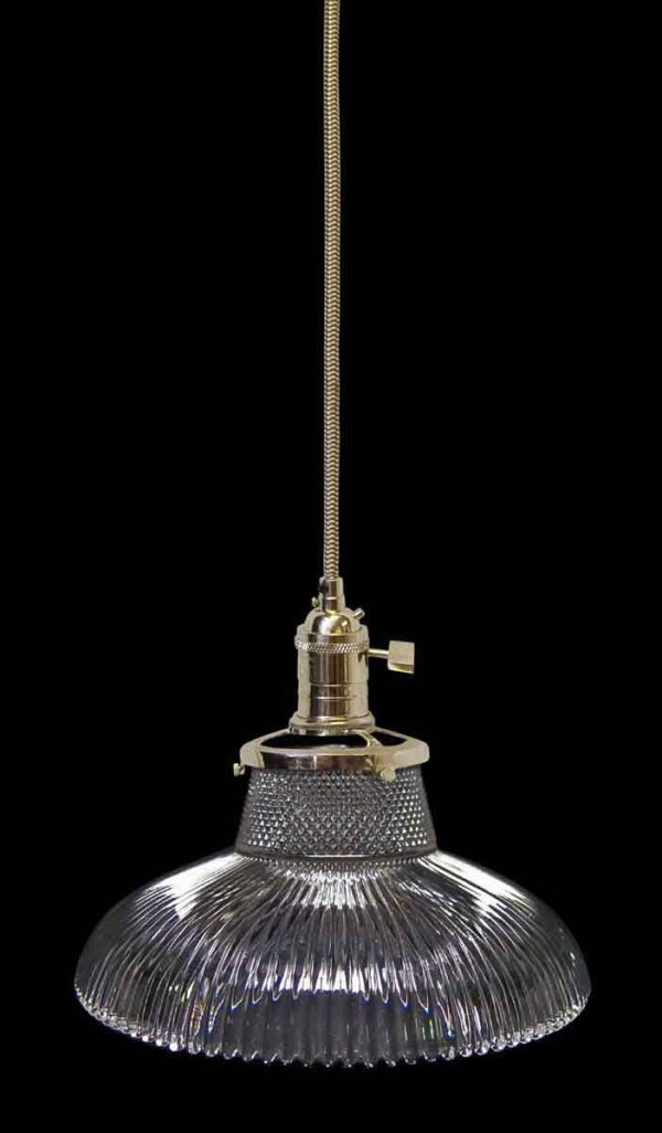 Down Lights - Custom Antique Clear 6.25 in. Holophane Kitchen Pendant Light