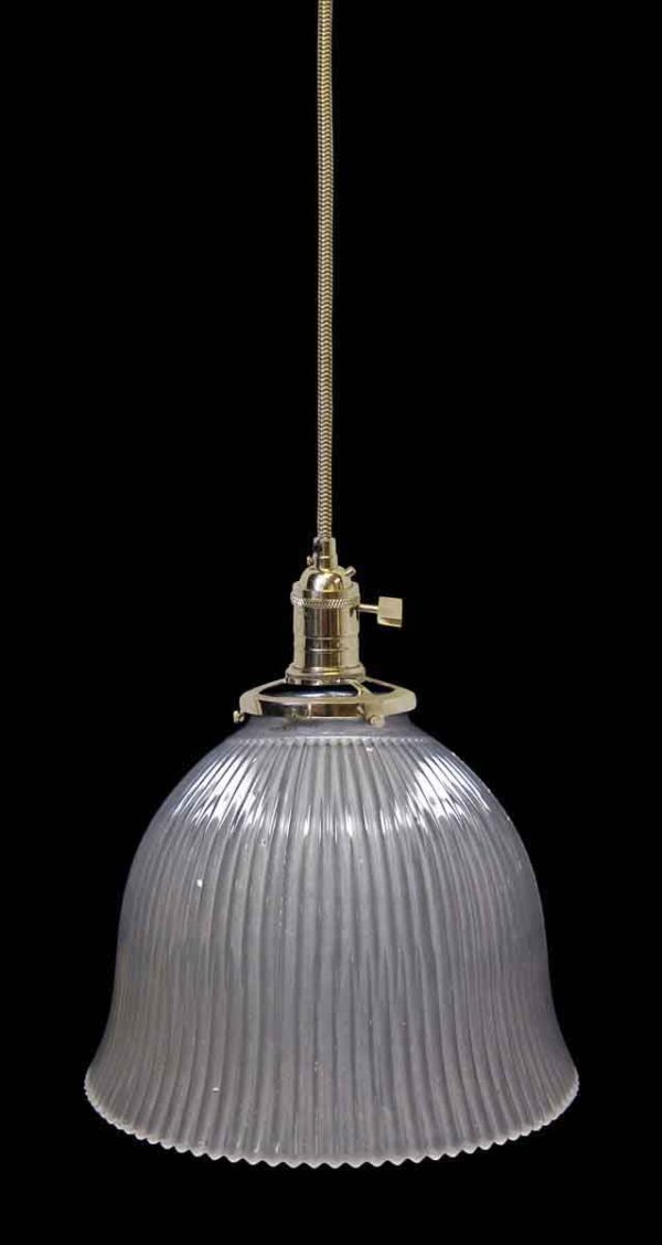 Down Lights - Custom Antique Glass 6.5 in. Holophane Kitchen Pendant Light