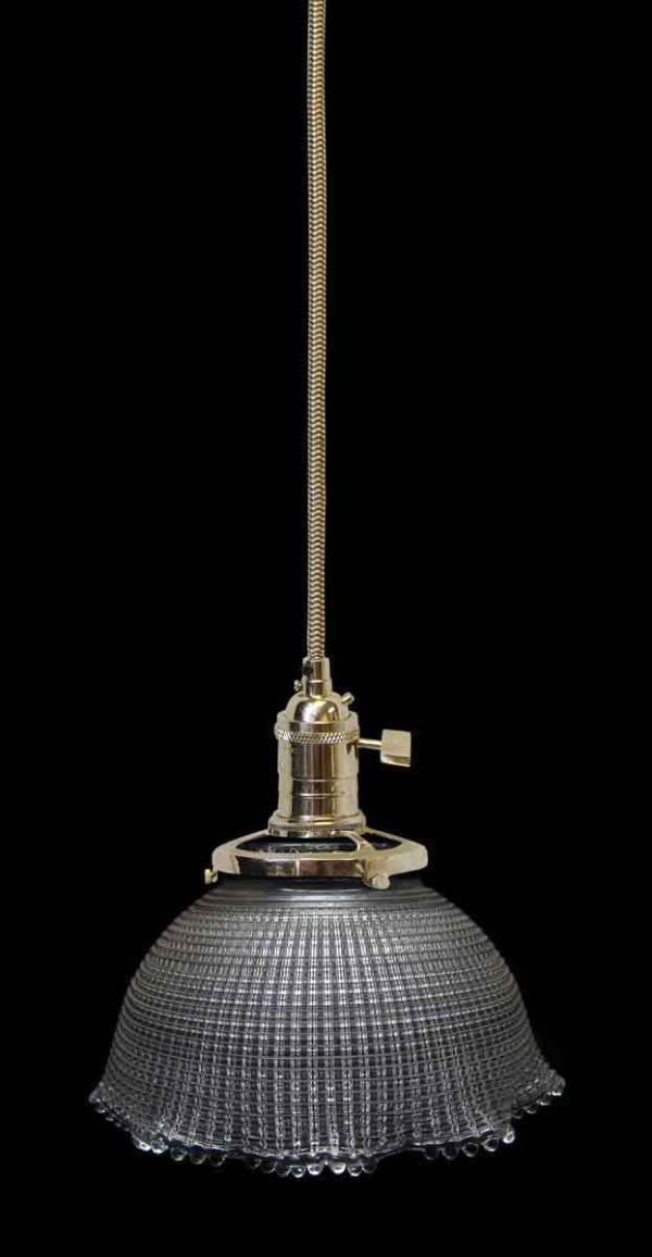 Down Lights - Custom Antique Holophane 6 in. Glass Kitchen Pendant Light