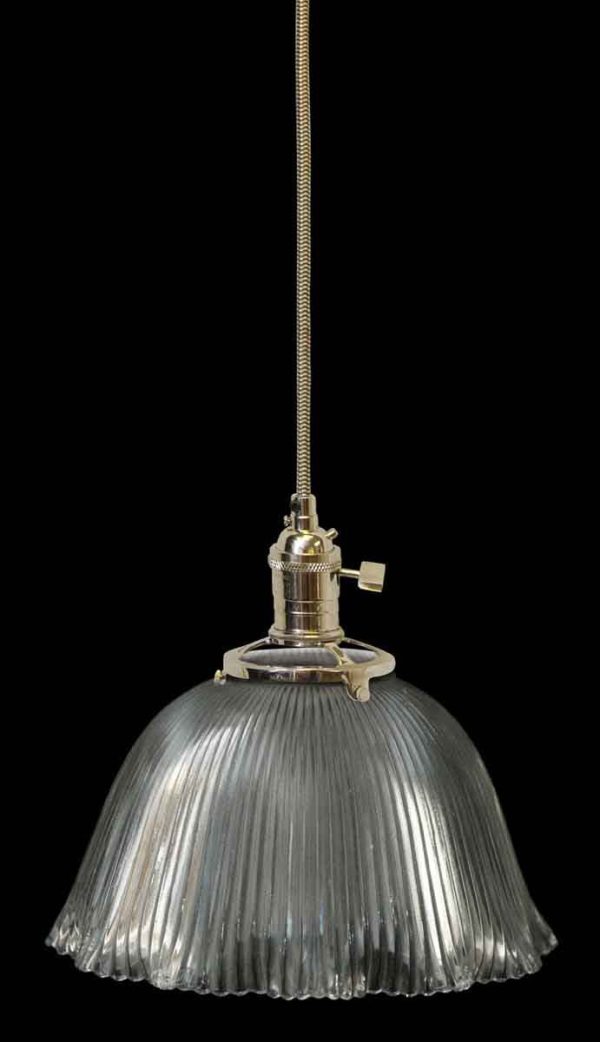 Down Lights - Custom Antique Holophane 7.625 in. Glass Kitchen Pendant Light