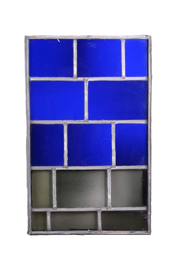 Exclusive Glass - Robert Sowers Blue & Black JFK Airport Stained Glass Window