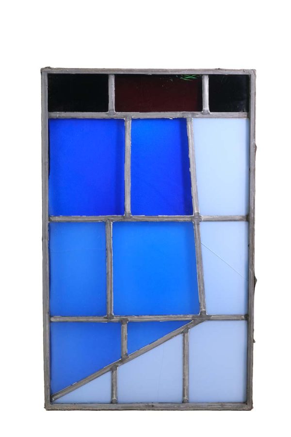 Exclusive Glass - Robert Sowers Blue & Red JFK Airport Stained Glass Window