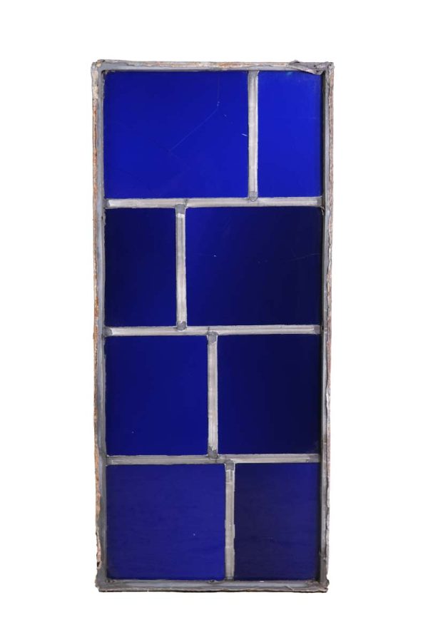 Exclusive Glass - Robert Sowers Dark Blue JFK Airport Stained Glass Window