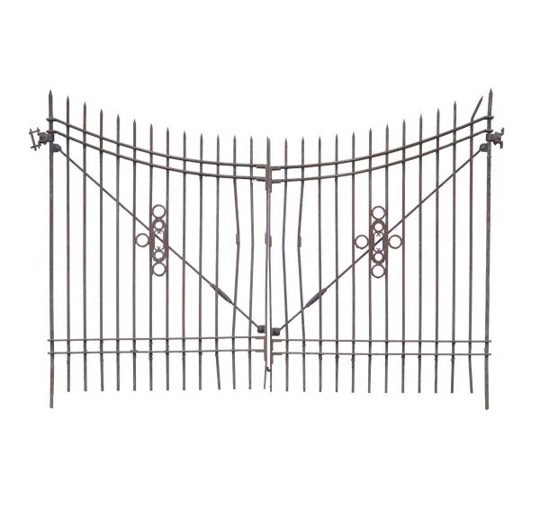Gates - Antique 11 ft Z Door Driveway Gates with Arched Top