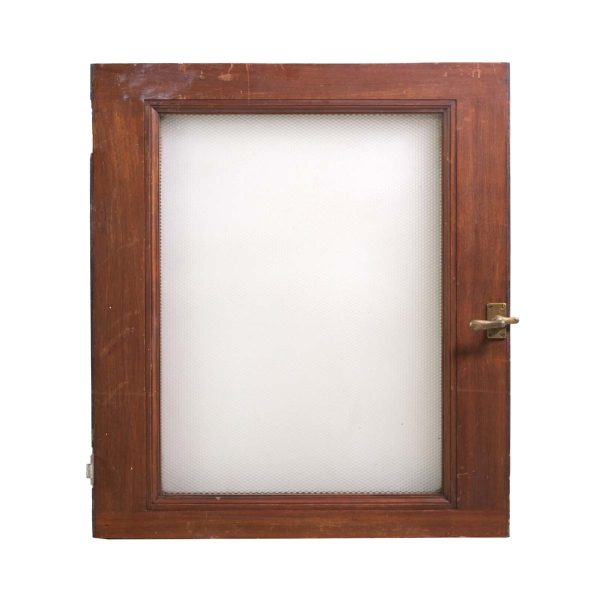 Reclaimed Windows - Antique Textured Glass Cabinet Door with Oak Frame