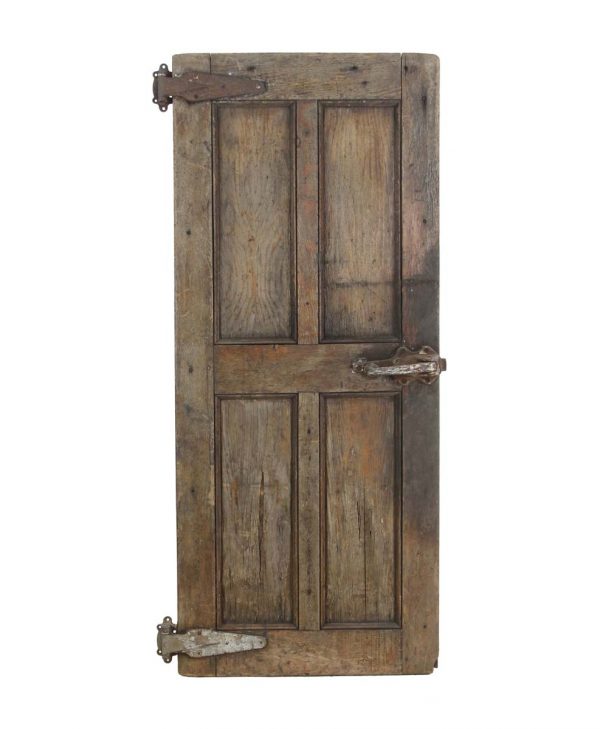 Specialty Doors - Antique Oak Freezer Door with Cast Iron Hardware