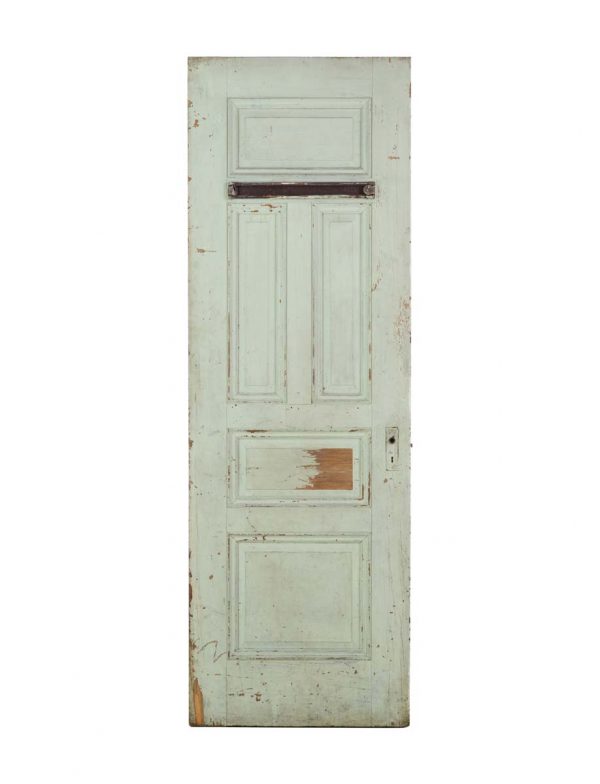 Standard Doors - Antique 5 Pane Pine Green & Blue Passage Door 83.5 x 27.75