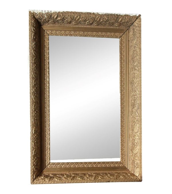 Antique Mirrors - Vintage Gold Ornate Frame Vertical Wall Mirror