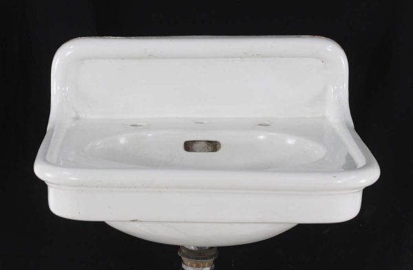 Bathroom - 1900s White Porcelain Wall Sink with Back Splash