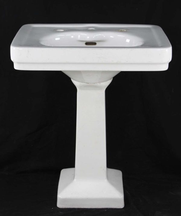 Bathroom - 1920s White Porcelain American Standard Pedestal Sink