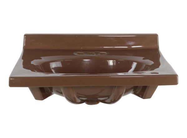 Bathroom - Vintage Chocolate Brown 25 in. Porcelain Wall Sink
