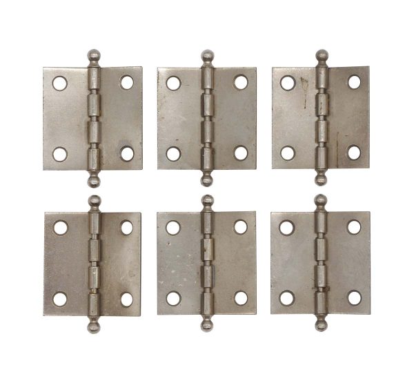 Cabinet & Furniture Hinges - Set of 6 NL Co. Steel Ball Tip 1.5 x 1.5 Butt Cabinet Hinges