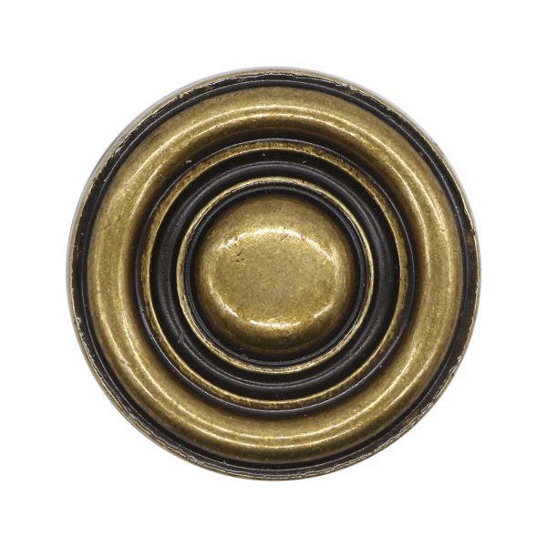 Cabinet & Furniture Knobs - Olde New Stock Amerock Concentric Brass Drawer Knob