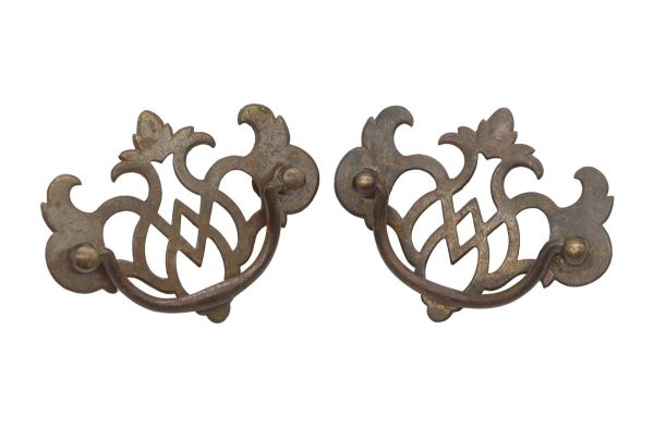 Cabinet & Furniture Pulls - Pair of Cut Out 3.25 in. Steel Bail Drawer Pulls
