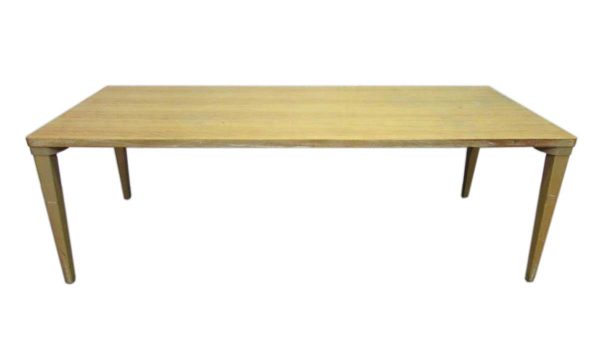 Commercial Furniture - Reclaimed Mid Century 7.5 ft Maple Wood School Table