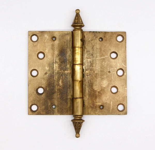Door Hinges - Antique Brass Plated Aesthetic 5 x 6 Butt Door Hinge