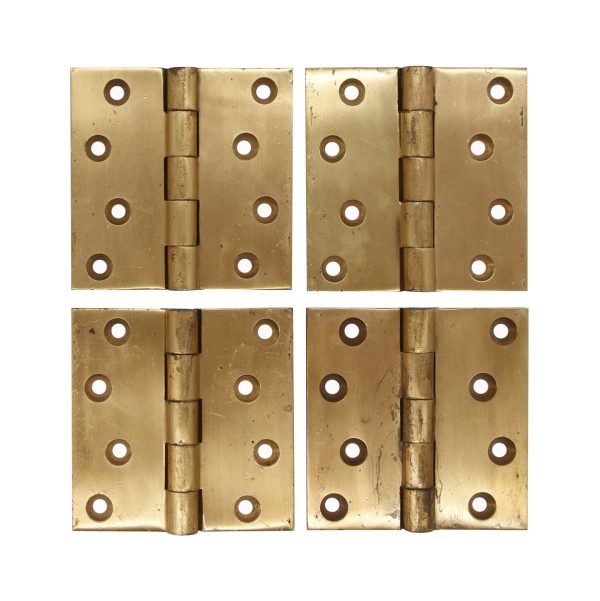 Door Hinges - Set of 4 Brass 3.5 x 3.5 Corbin Butt Vintage Door Hinges