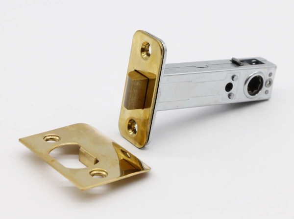 Door Locks - Olde New Stock Steel Lock with Brass Strike Plates