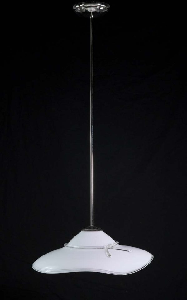 Down Lights - Vintage Southern Bell Hat Murano Glass Pendant Light