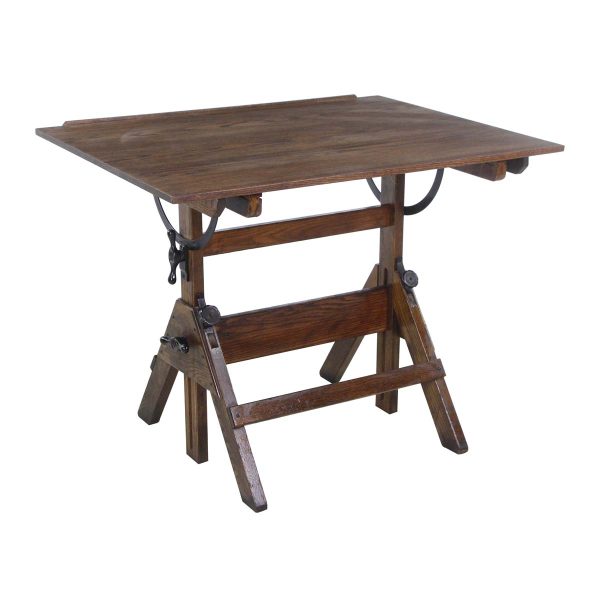 Drafting Tables - Antique Hamilton Oak Drafting Table