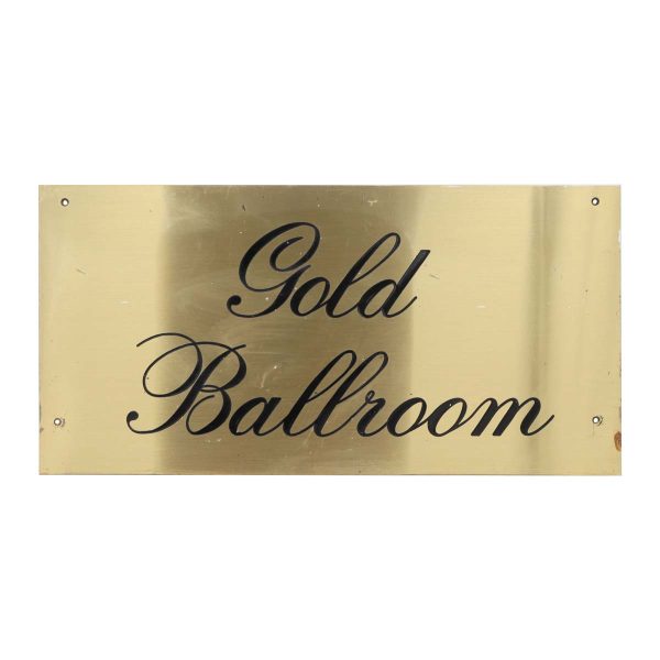 Famous Building Artifacts - Gold Ballroom Sign from The Hotel Pennsylvania NYC