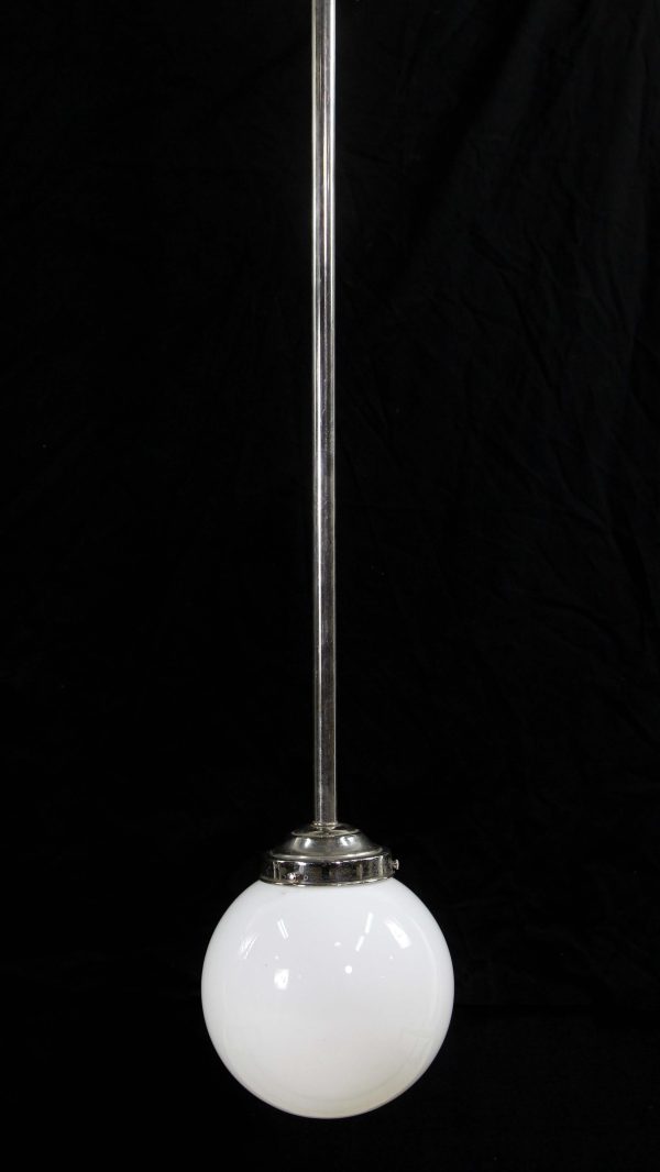 Globes - Quality Reproduction Hand Blown Glass & Nickel Pendant Light