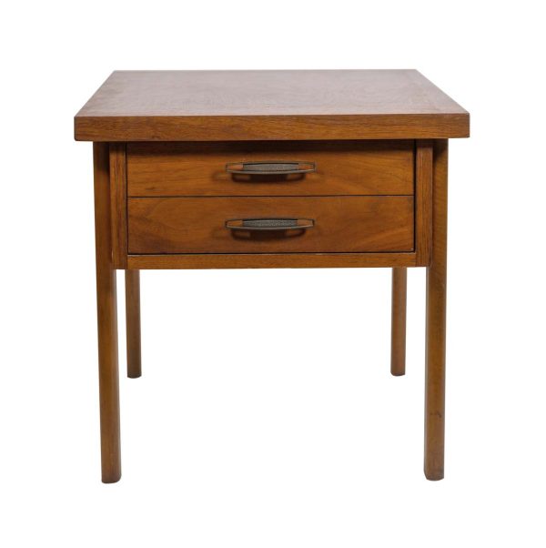 Living Room - Mid Century Modern Mahogany Night Stand Table with Drawers