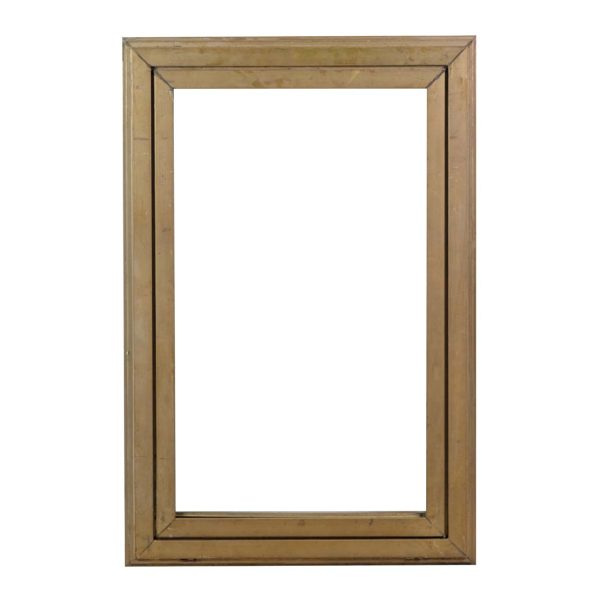 Moldings - Reclaimed Brass Plated Steel Hinged Directory Door Frame 35.5 x 23.5