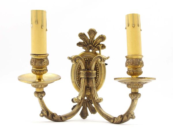 Sconces & Wall Lighting - Antique 2 Arm French Cast Bronze Wall Sconce