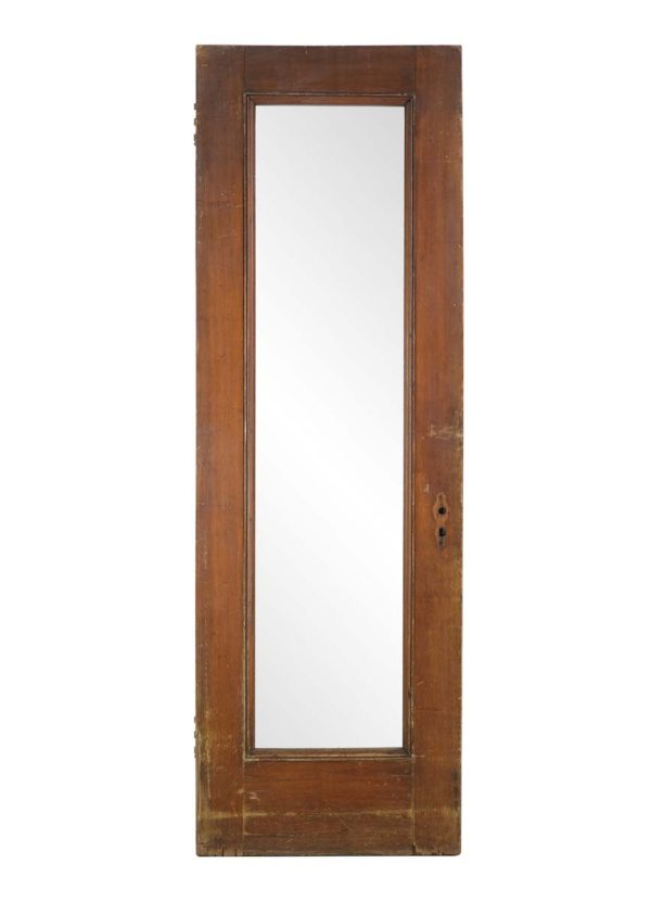 Standard Doors - Vintage Wood Half Etched Glass Lite Passage Door 89.25 x 29.75