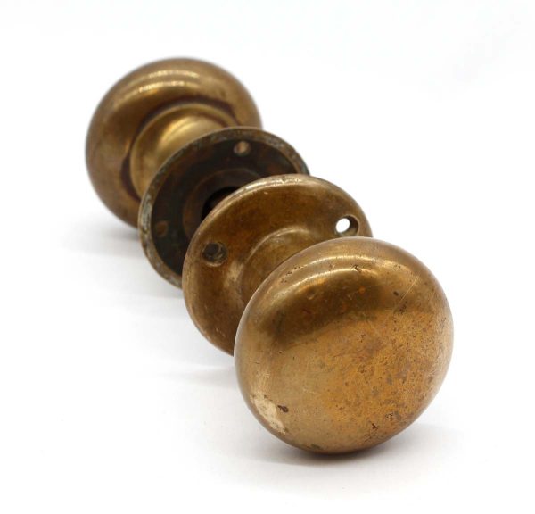 Door Knob Sets - Antique Patina Brass Round Passage Door Knob Set
