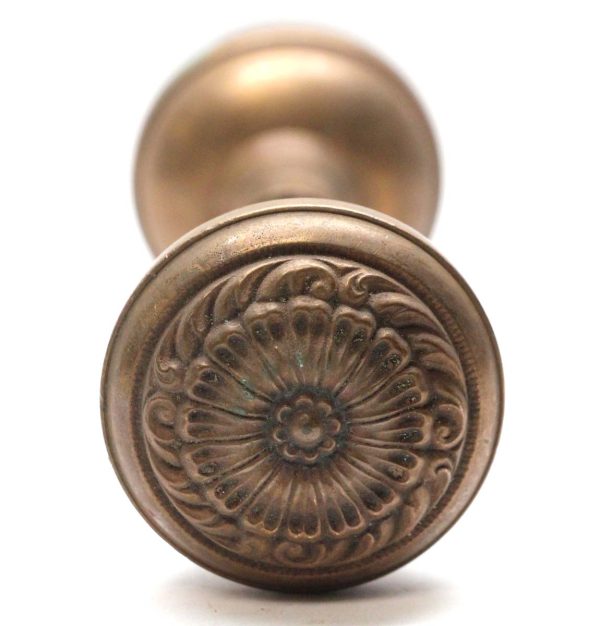 Door Knobs - Antique 1900s Bronze Lockwood Radial Door Knobs